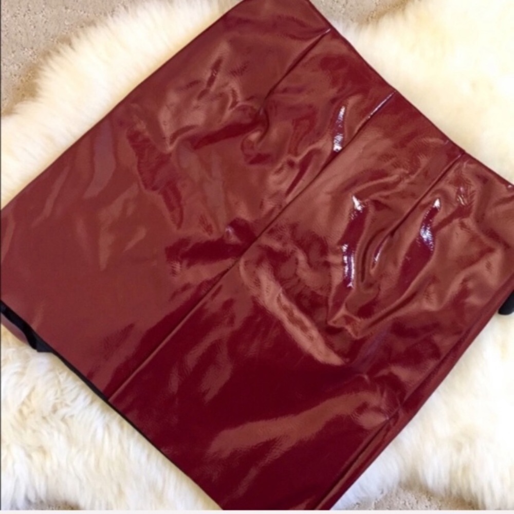 Alpha & Omega Patent Leather Ruffle Mini Skirt - Picture 5 of 5